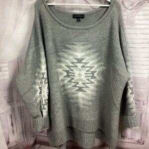 Lane Bryant Gray Geometric Sweater 22/24